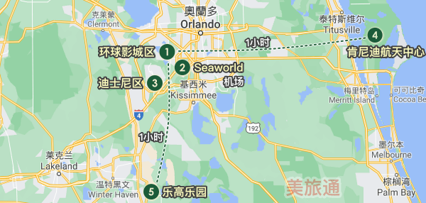 美国奥兰多地图中文版图片